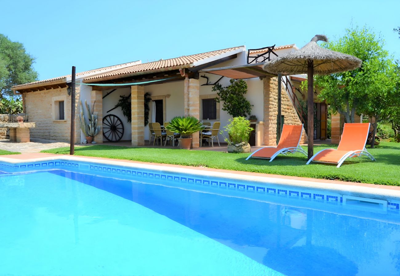 Piscina y jardín de la Casa Ines en Mallorca