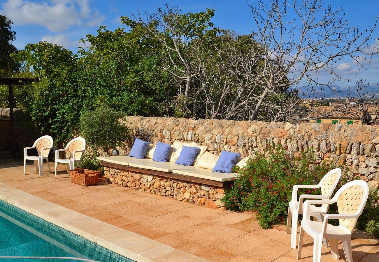 The Majorcan style house has a beautiful pool