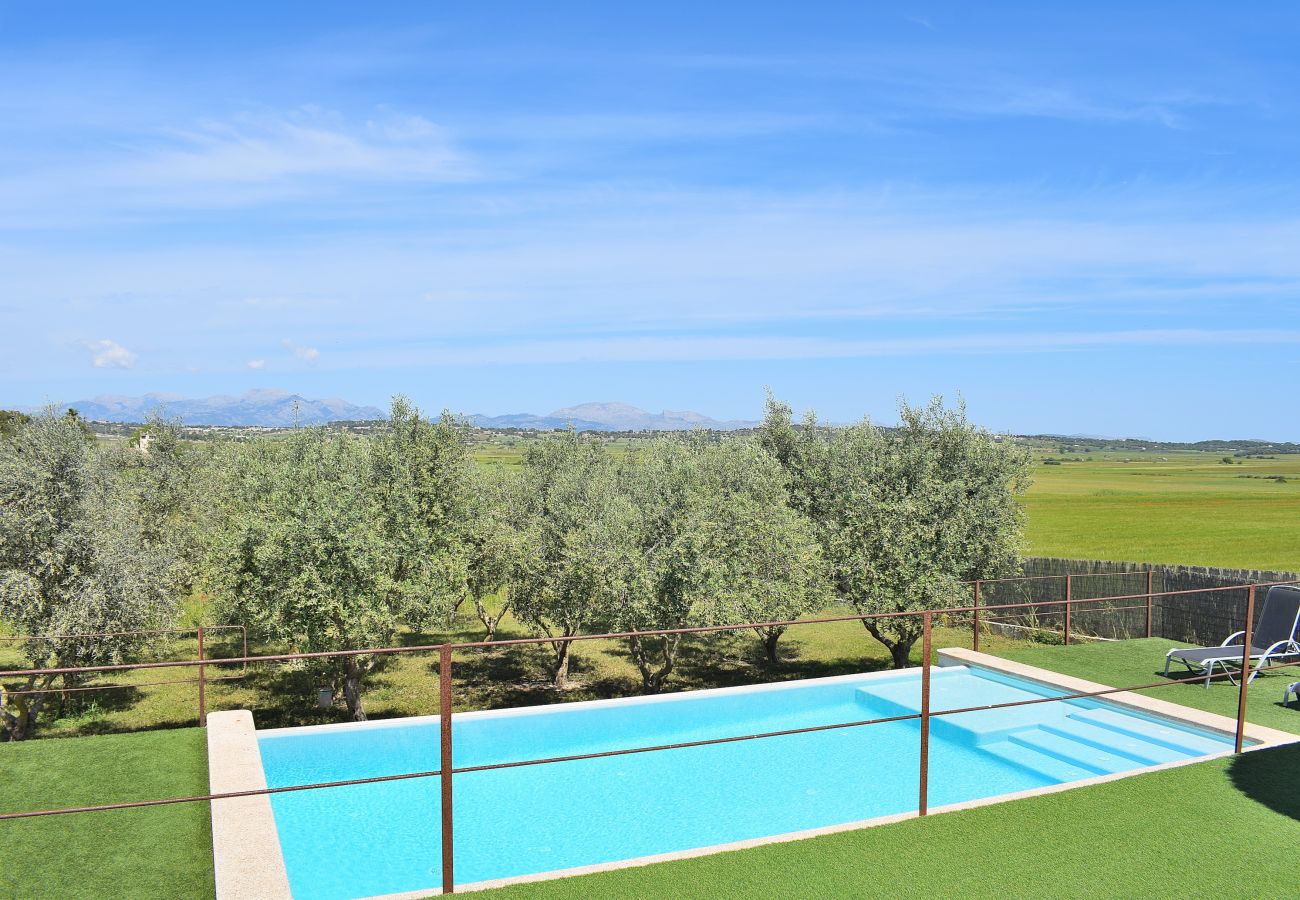 Country house in Maria de la salut - Es Gassons 012 fantastic villa with private pool, stunning views, barbecue and air-conditioning